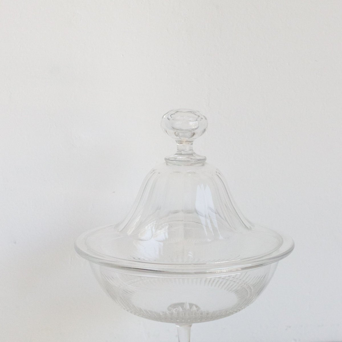 Cut Glass Candy Jar With Lid - elsie green - Decor