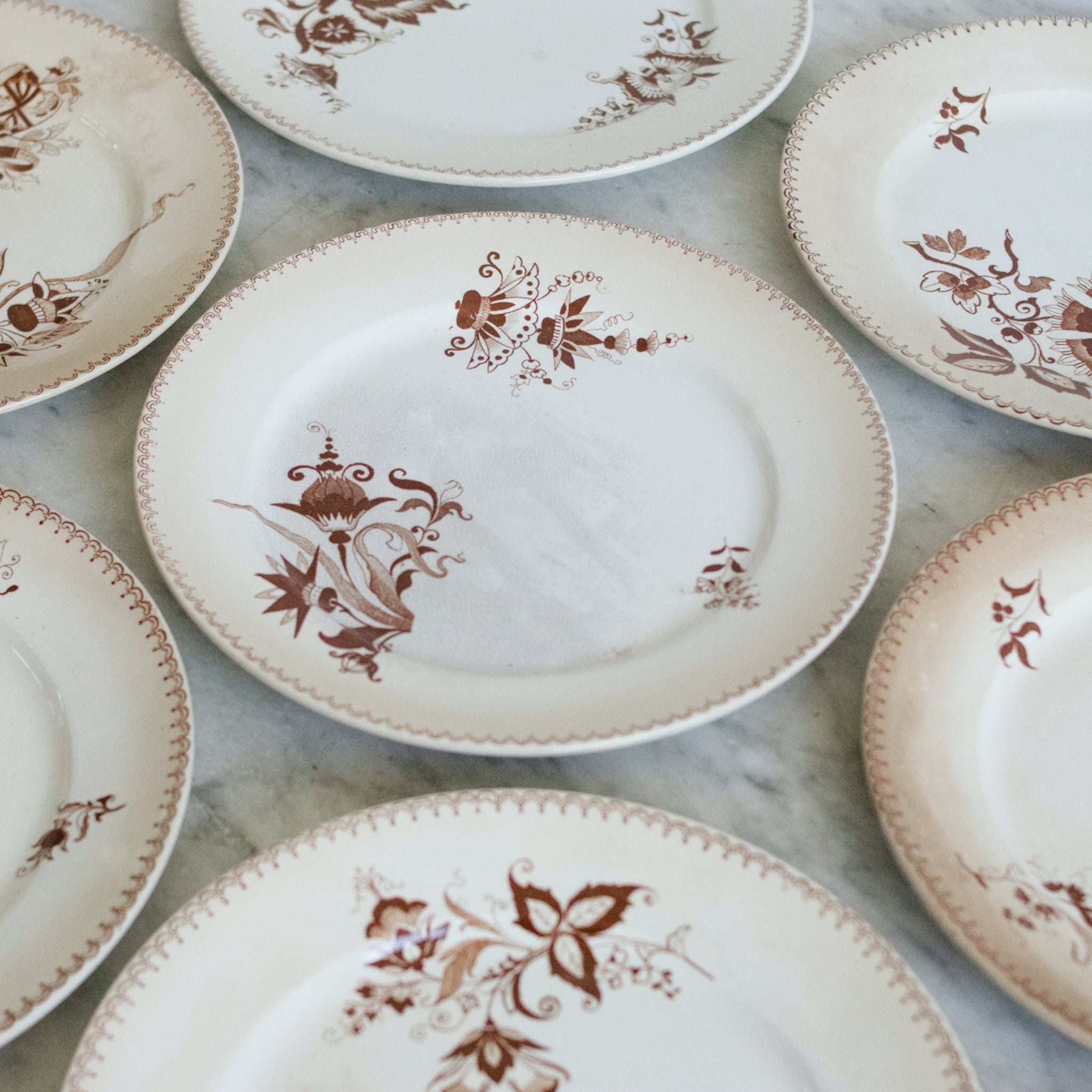 Danois Transferware Plate Set of 4 - elsie green - the french kitchen