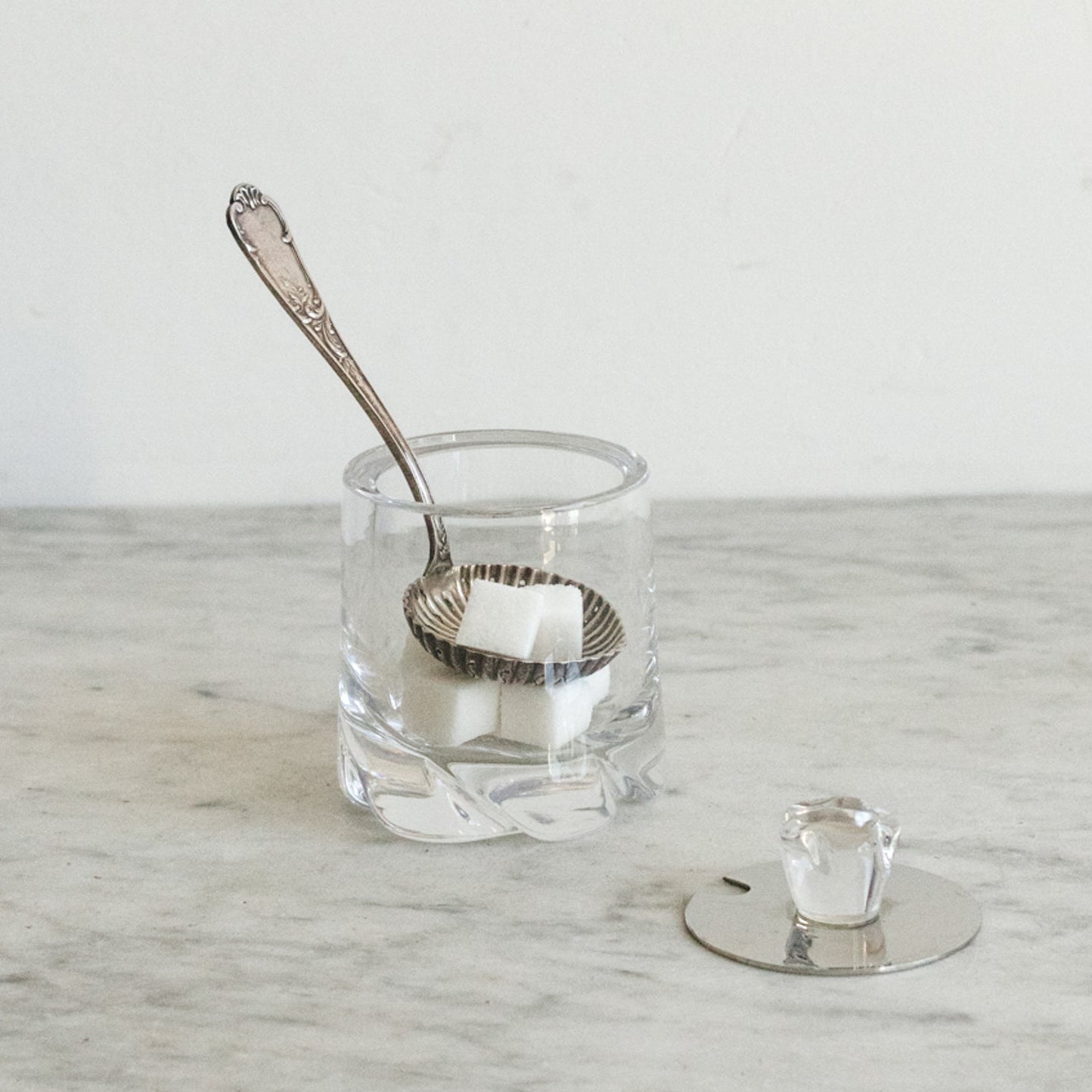 Daum Crystal Jam Pot with Spoon - elsie green - the french kitchen
