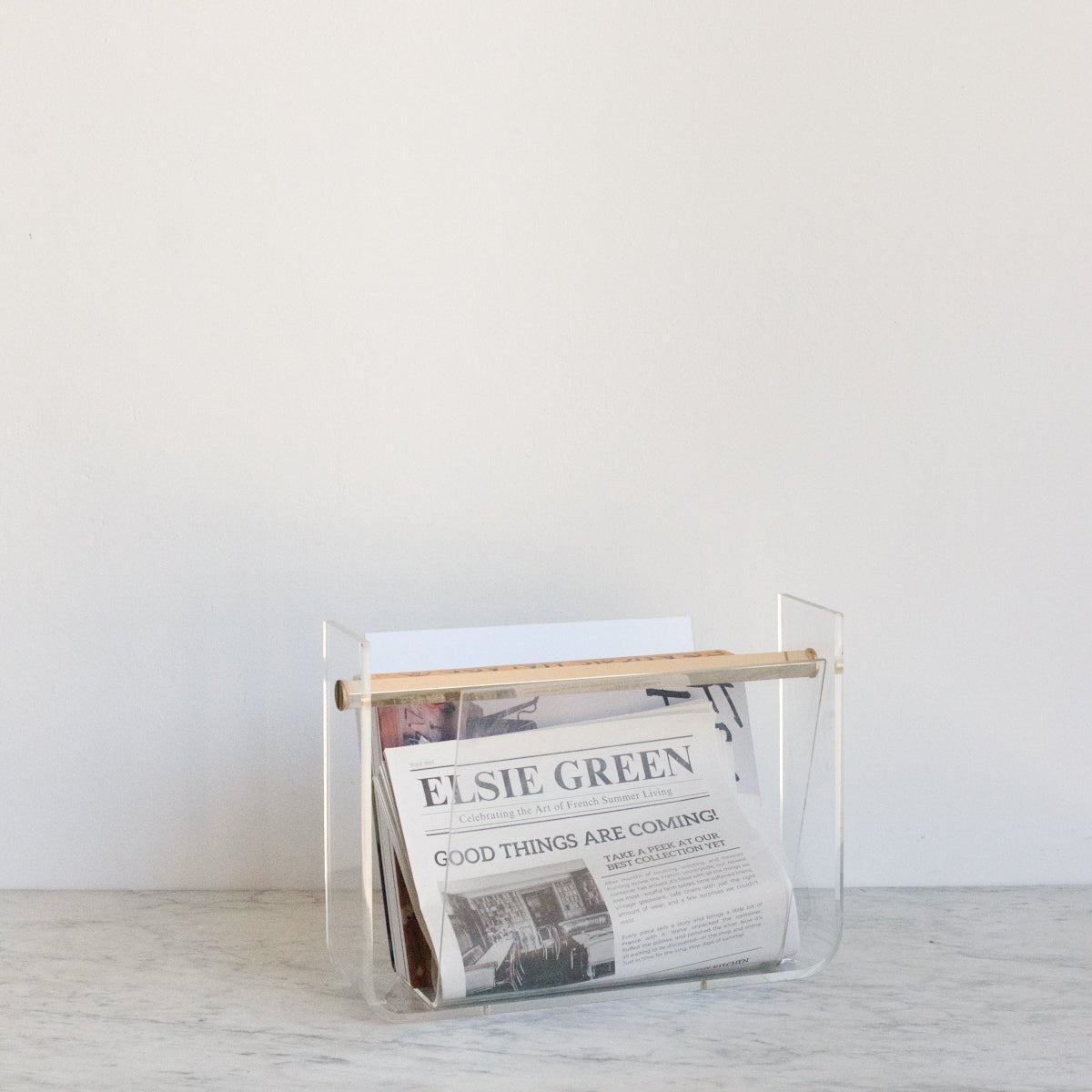 David Lange for Roche Bobois Vintage Magazine Stand - elsie green - decor
