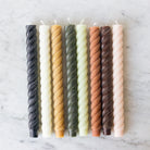 Pair of Twist Beeswax Tapers - elsie green