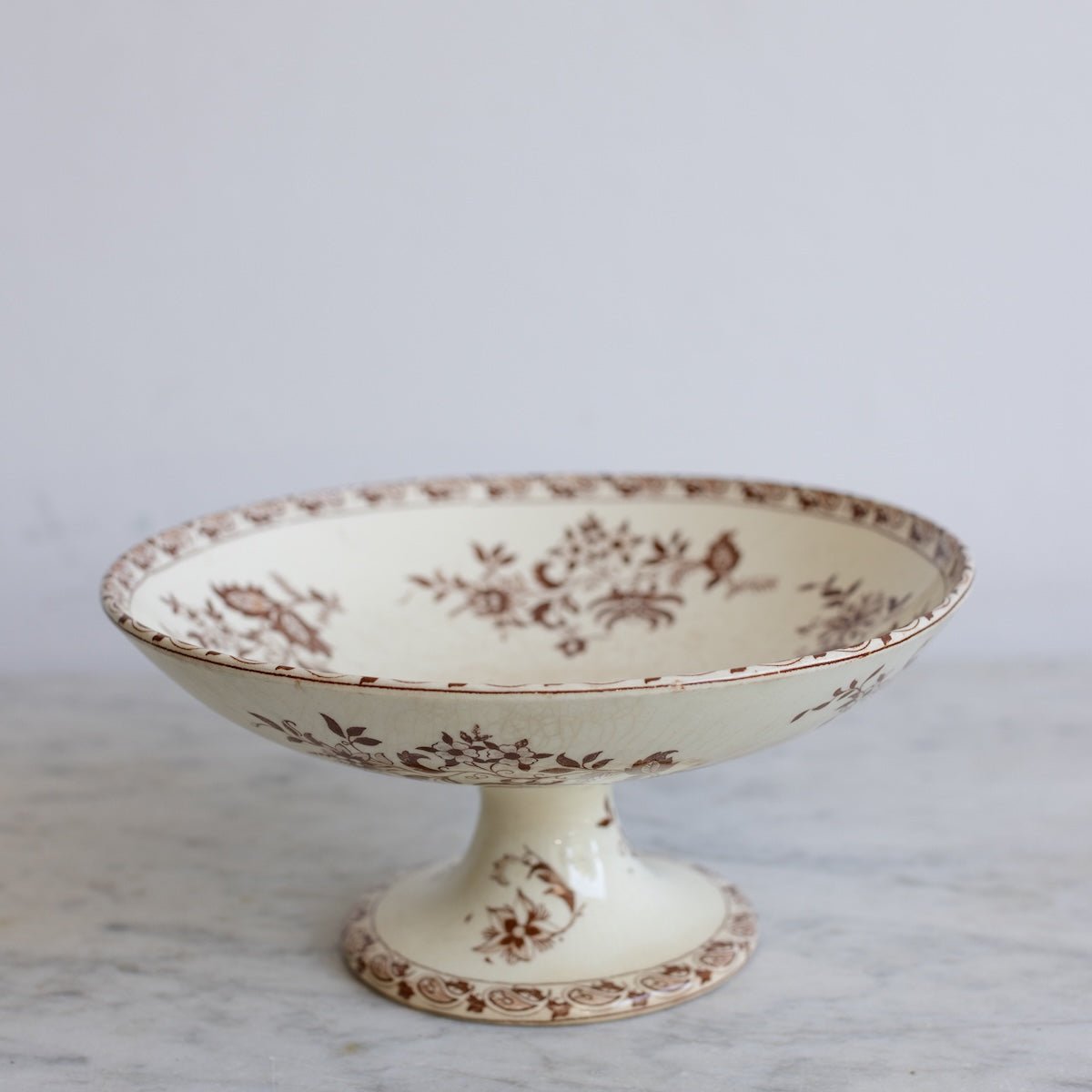 Delft Transferware Pedestal - elsie green -