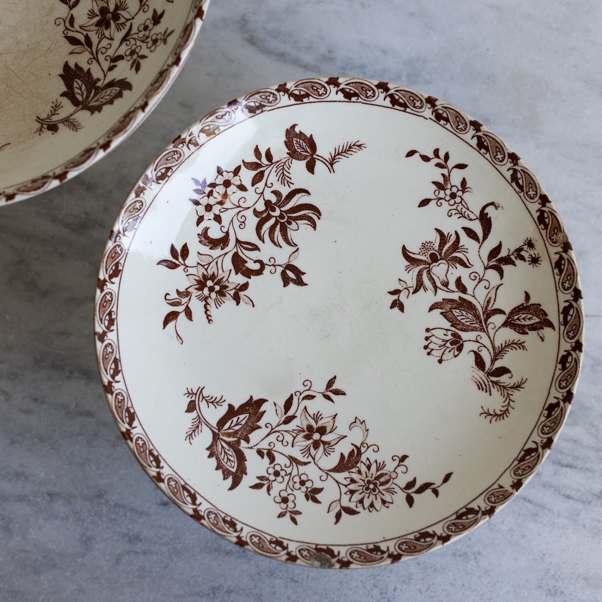 Delft Transferware Pedestal - elsie green -