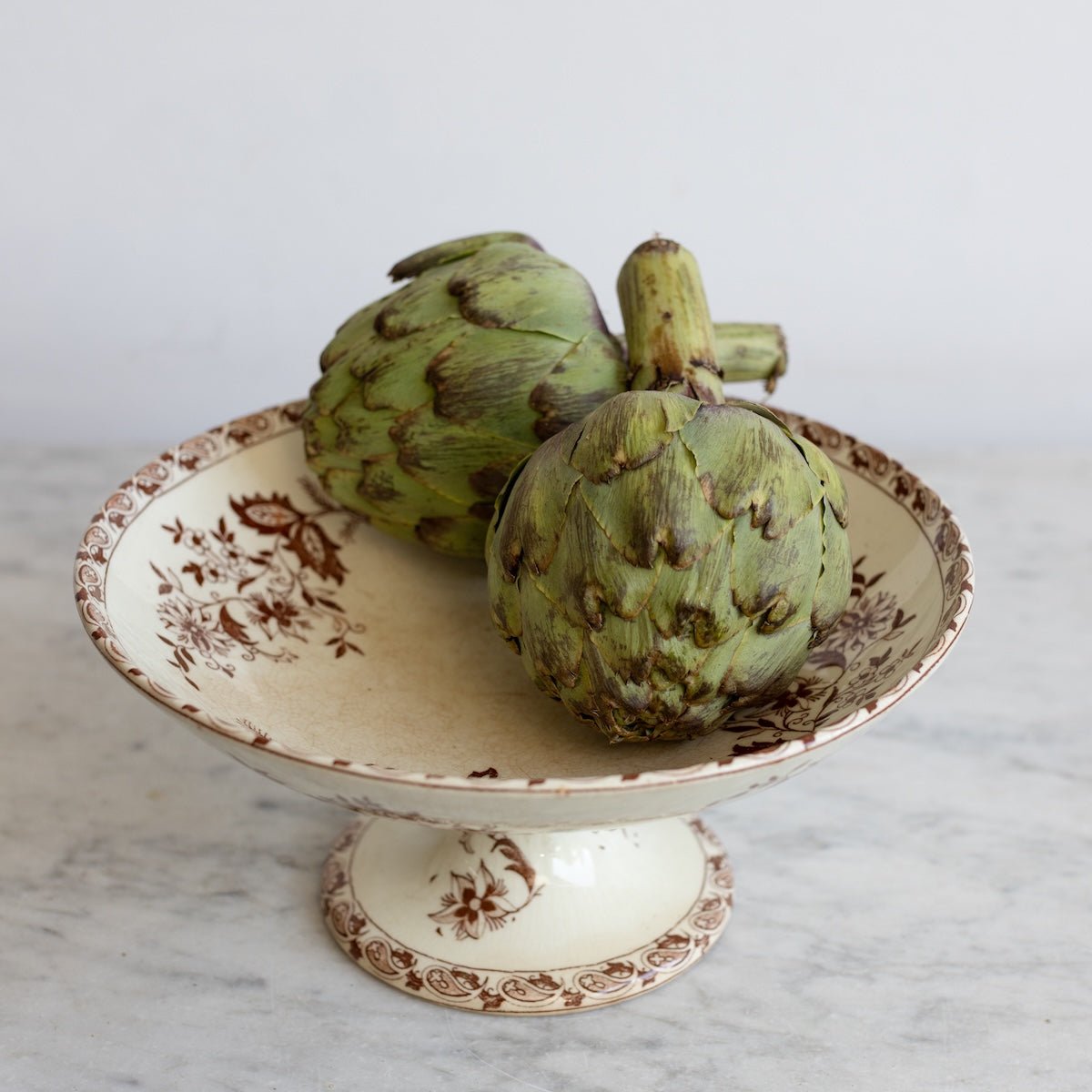 Delft Transferware Pedestal - elsie green -