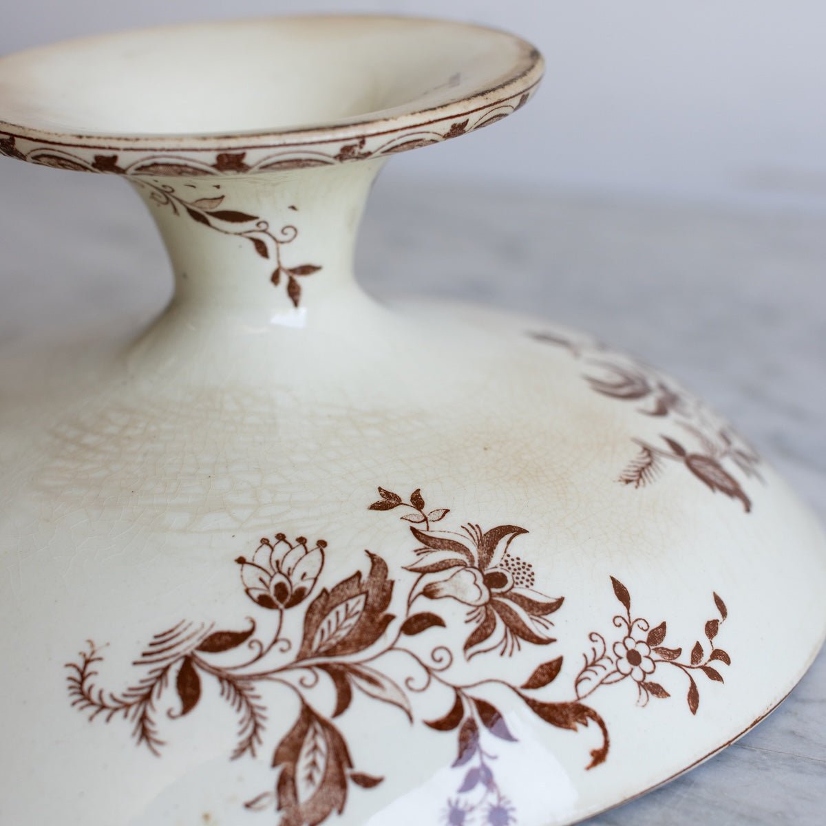 Delft Transferware Pedestal - elsie green -