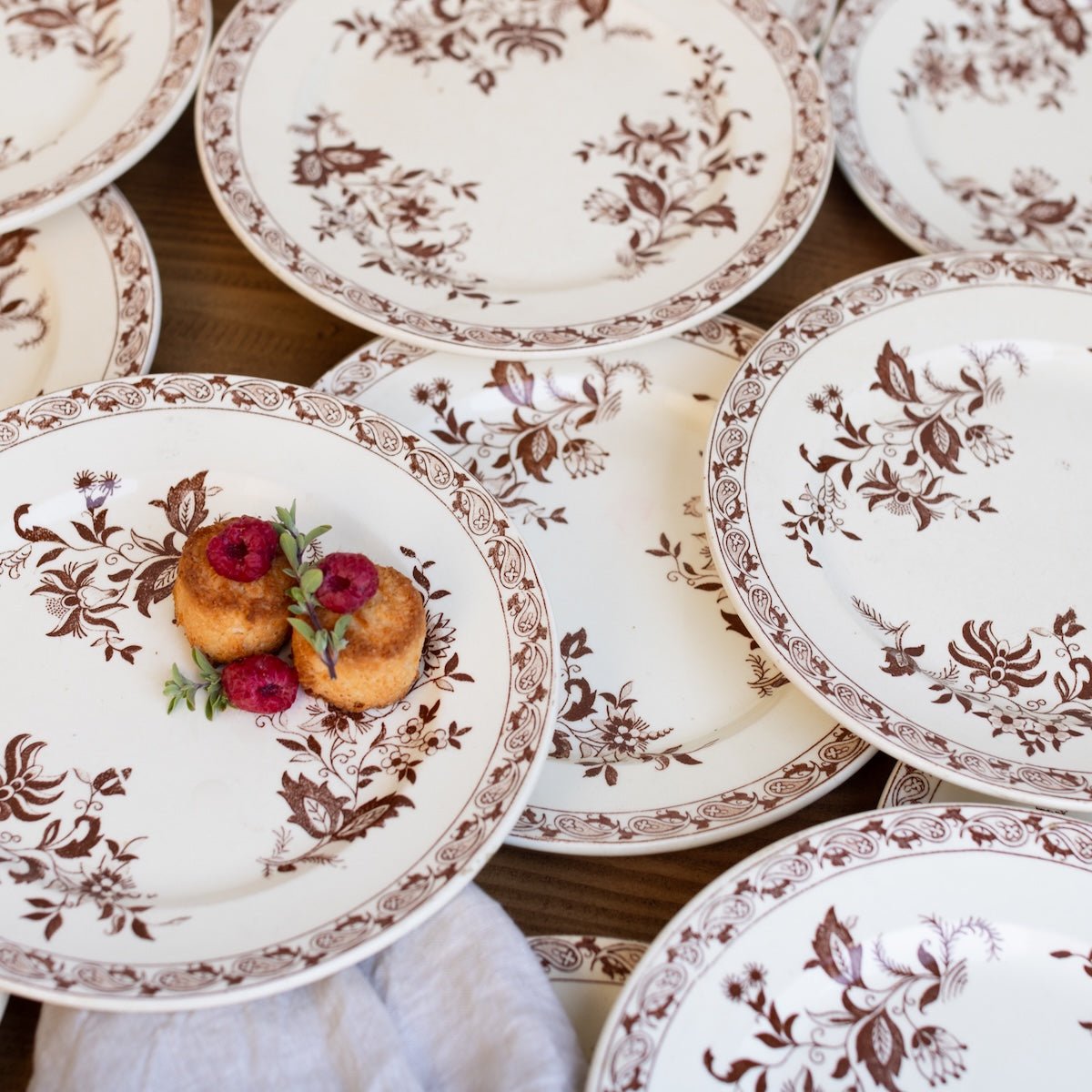 Delft Transferware Plate Set of 4 - elsie green - the french kitchen