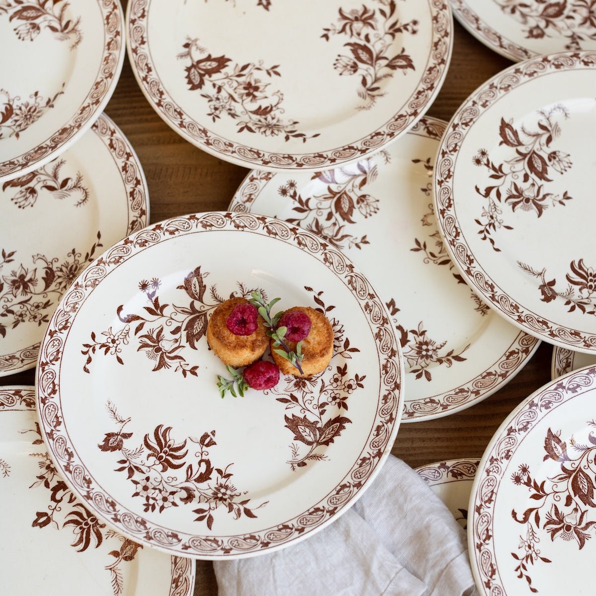 Delft Transferware Plate Set of 4 - elsie green - the french kitchen