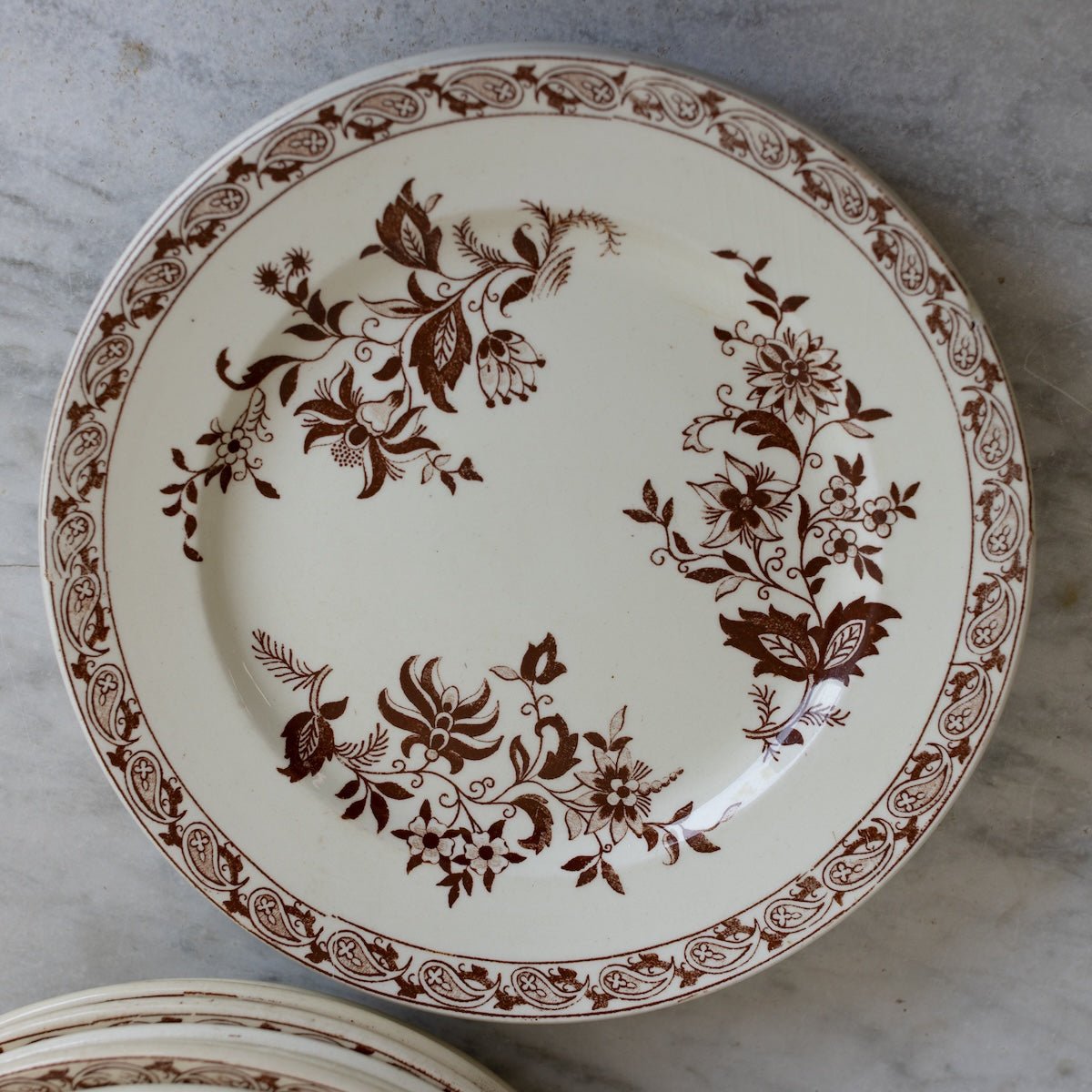 Delft Transferware Plate Set of 4 - elsie green - the french kitchen