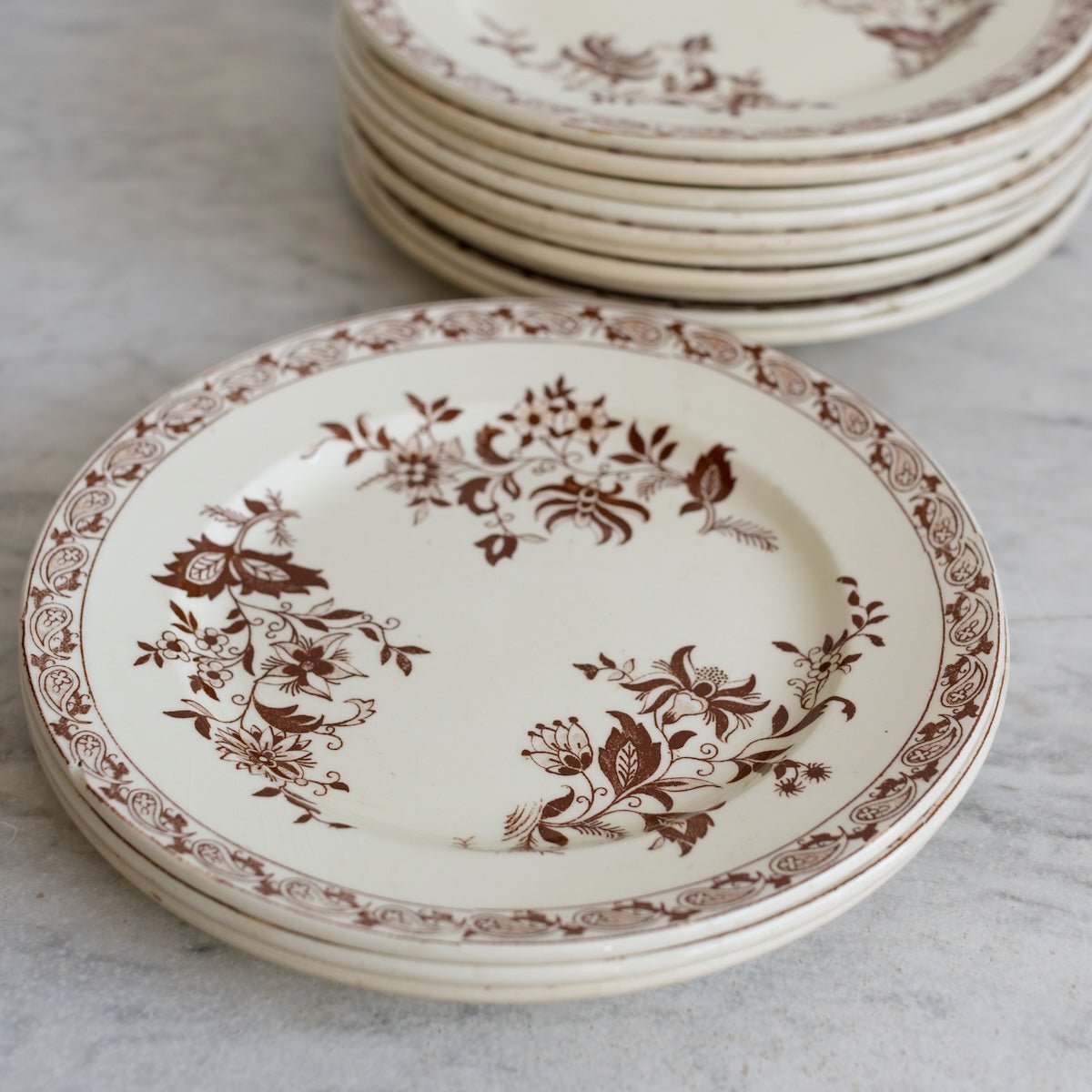 Delft Transferware Plate Set of 4 - elsie green - the french kitchen