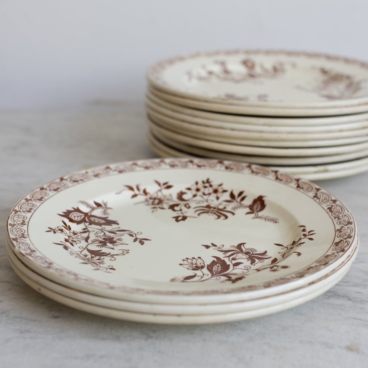 Delft Transferware Plate Set of 4 - elsie green - the french kitchen