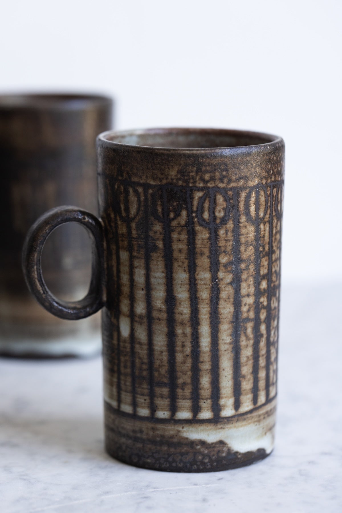 Dieulefit Stoneware Mug Set of 6 | Signed by Artist - elsie green - Dishes .