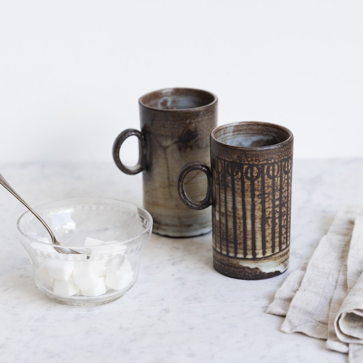 Dieulefit Stoneware Mug Set of 6 | Signed by Artist - elsie green - Dishes .