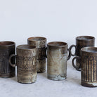 Dieulefit Stoneware Mug Set of 6 | Signed by Artist - elsie green - Dishes .