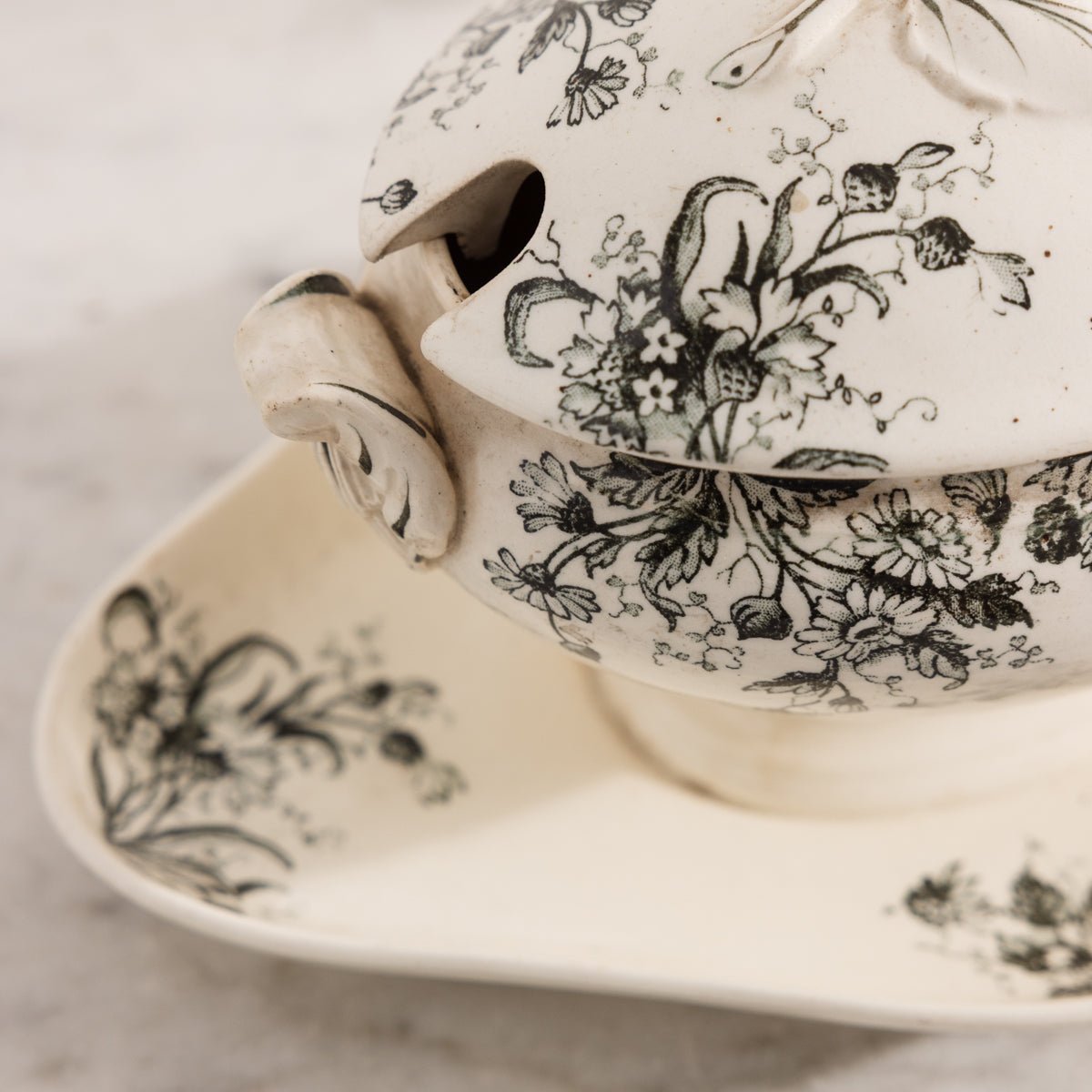 Dodds Transferware Gravy Boat - elsie green - the french kitchen
