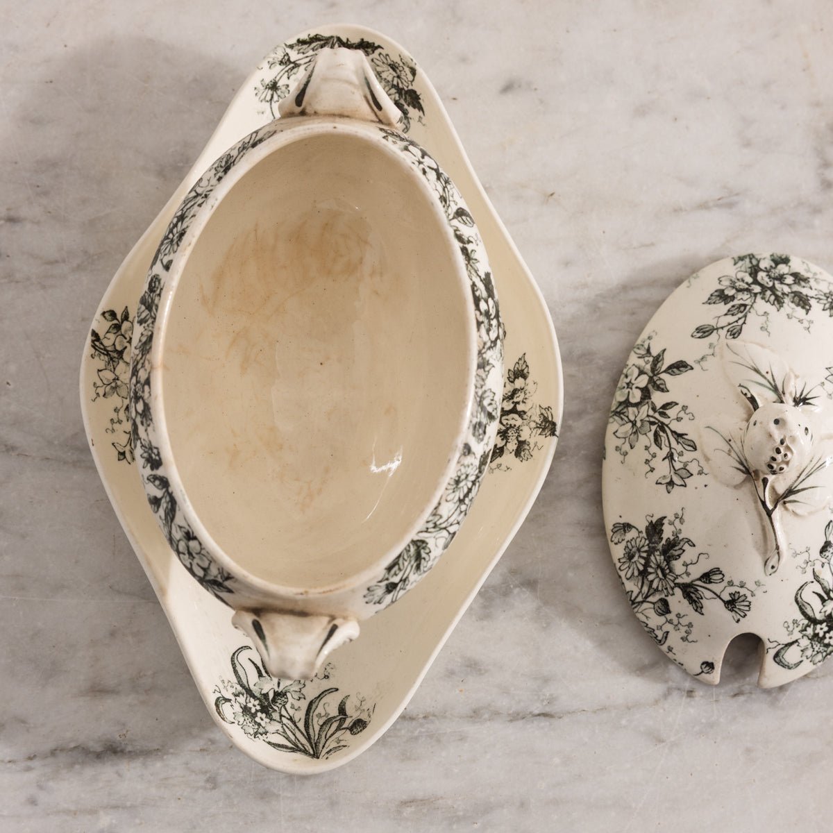 Dodds Transferware Gravy Boat - elsie green - the french kitchen
