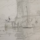 Drawing Of Port Scene | Pierre Pruvost - elsie green - art