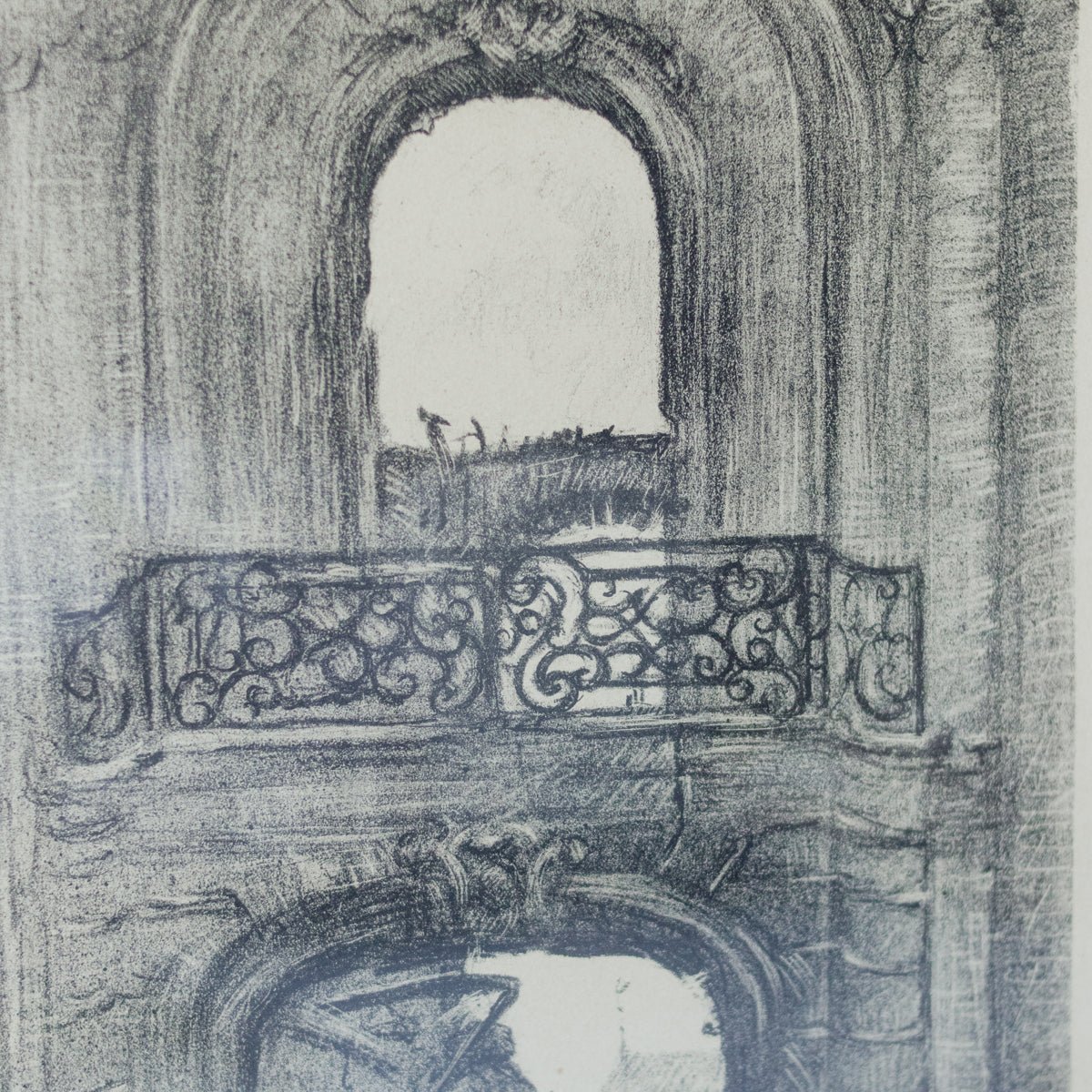 Drawing with Arch and Balcony - elsie green - art