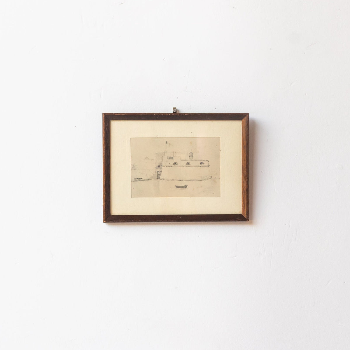 Drawing with Fortress and Boats - elsie green - art