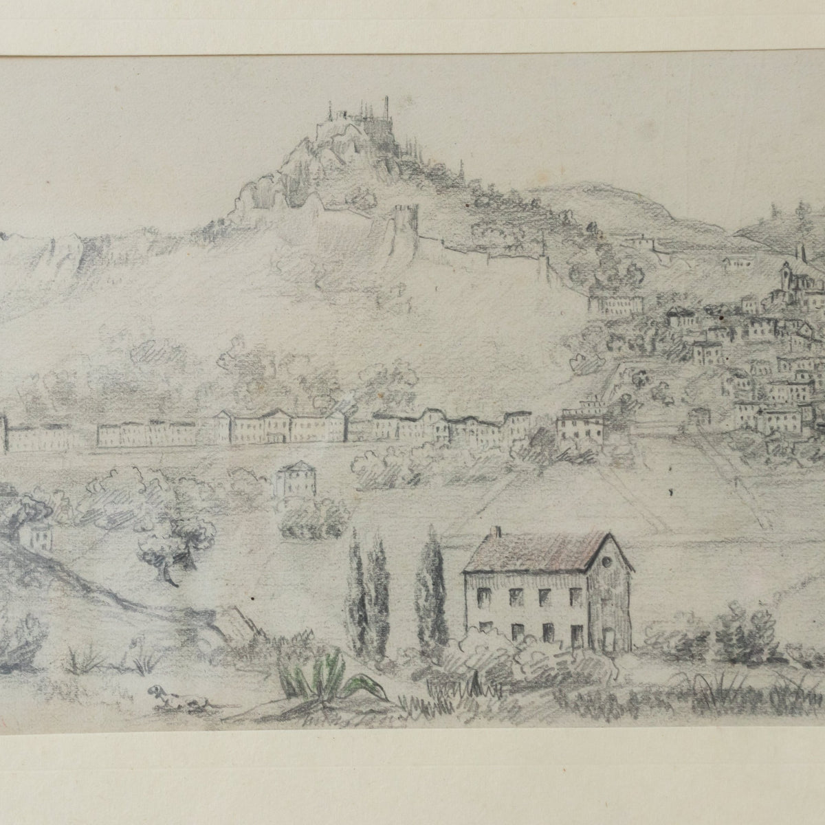 Drawing with House and Hilltop - elsie green - art