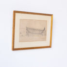Drawing with Ship And French Flag | Dated 1861 - elsie green - art