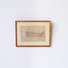 Drawing with Ship And French Flag | Dated 1861 - elsie green - art