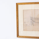 Drawing with Ship And French Flag | Dated 1861 - elsie green - art