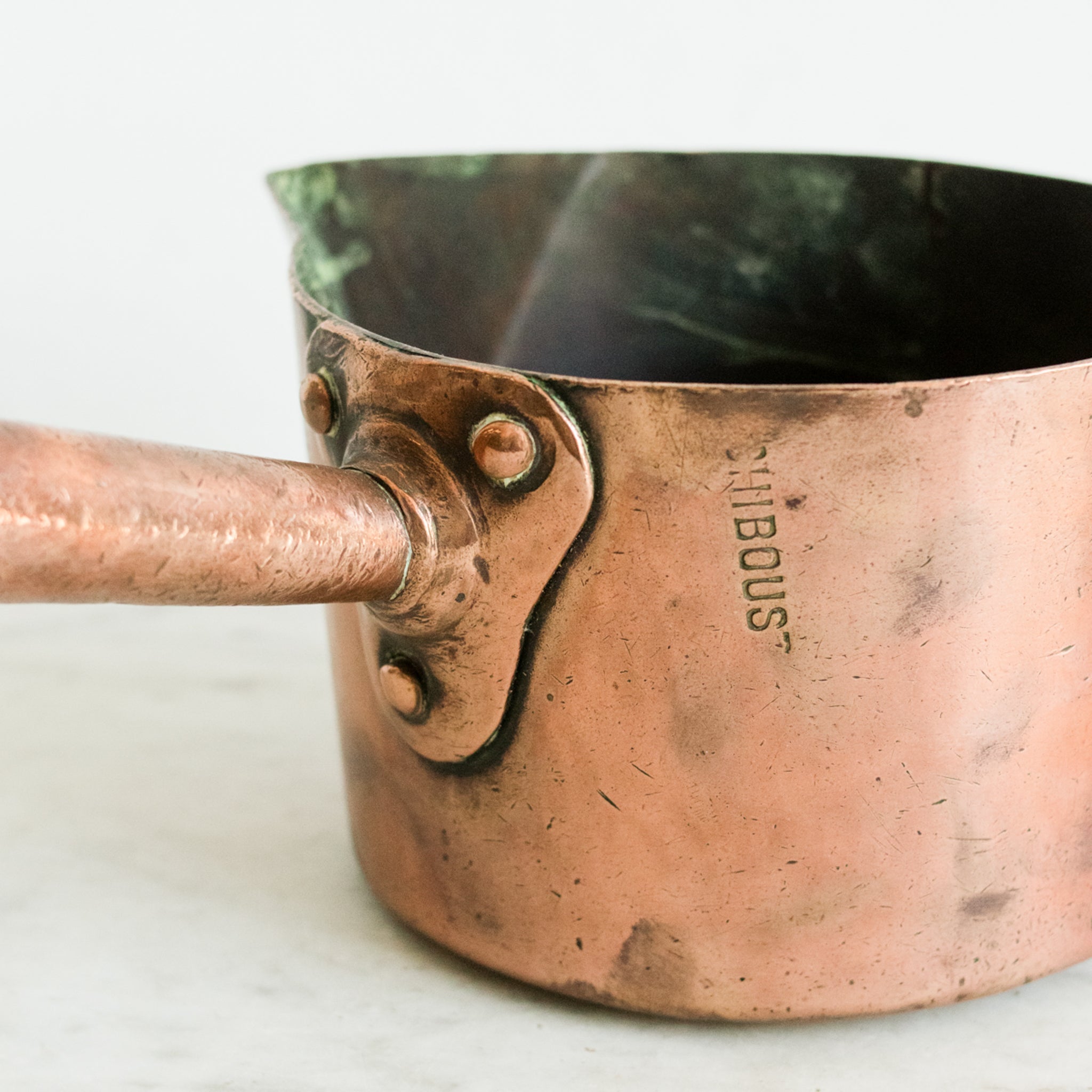 E. Dehillerin Paris Copper Pot with Spout - elsie green - the french kitchen