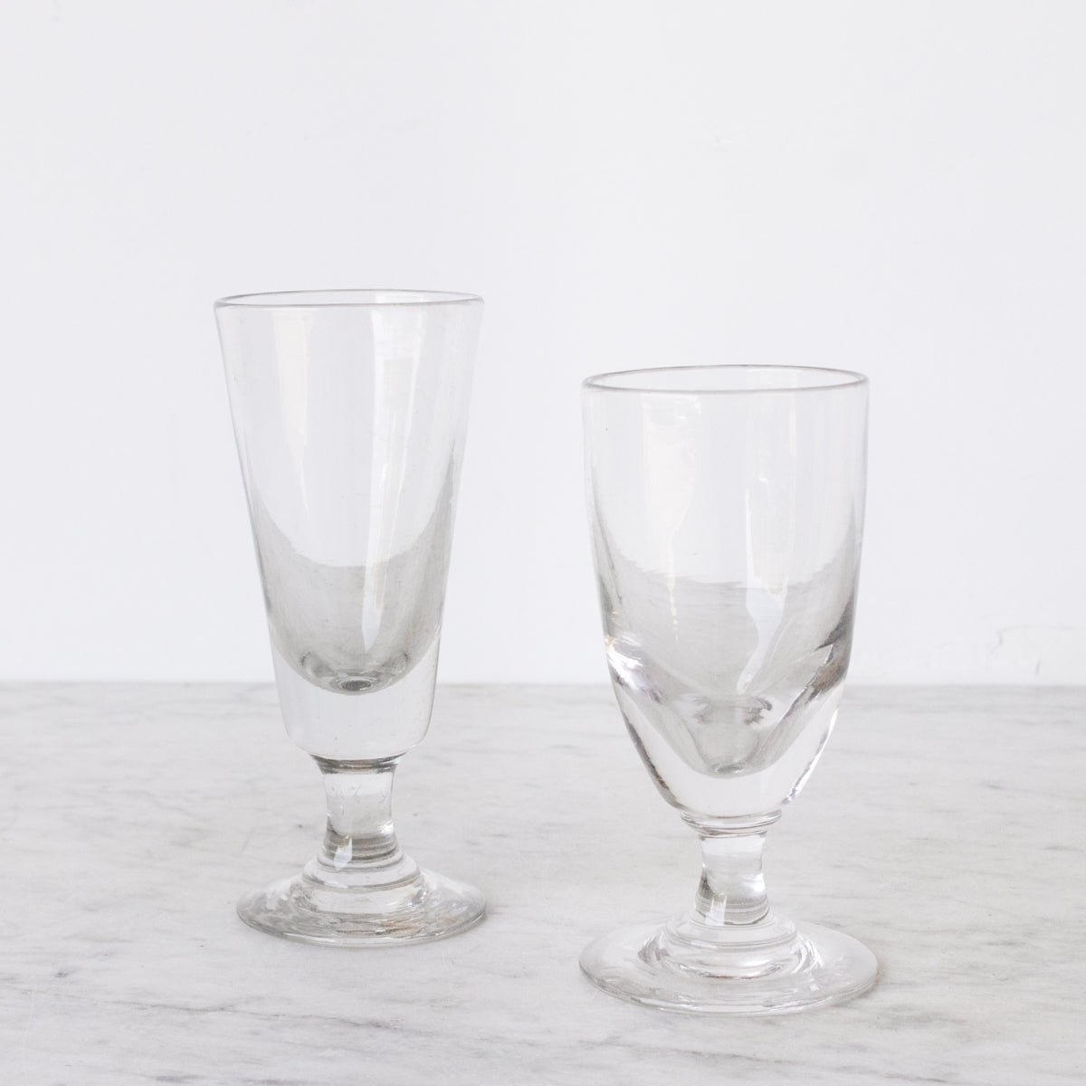 Eclectic Pair of Antique Absinthe Glasses - elsie green - the french kitchen
