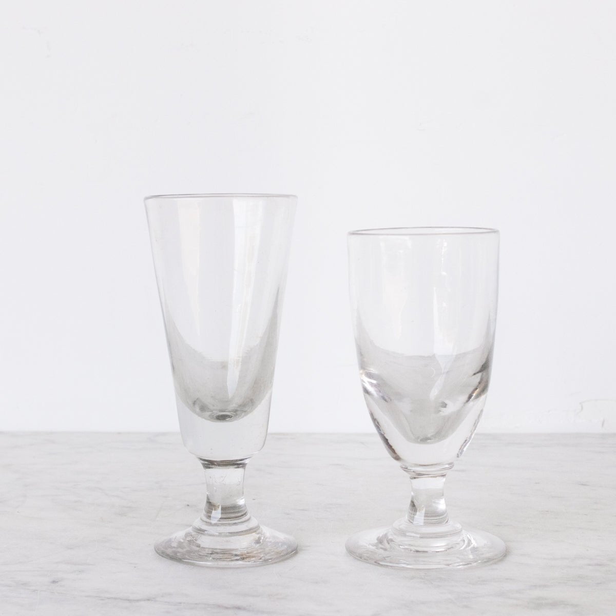 Eclectic Pair of Antique Absinthe Glasses - elsie green - the french kitchen