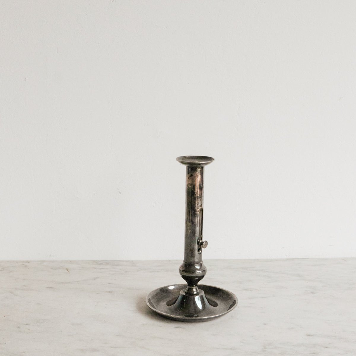 Eclectic Pair of Silver Candlesticks - elsie green - decor