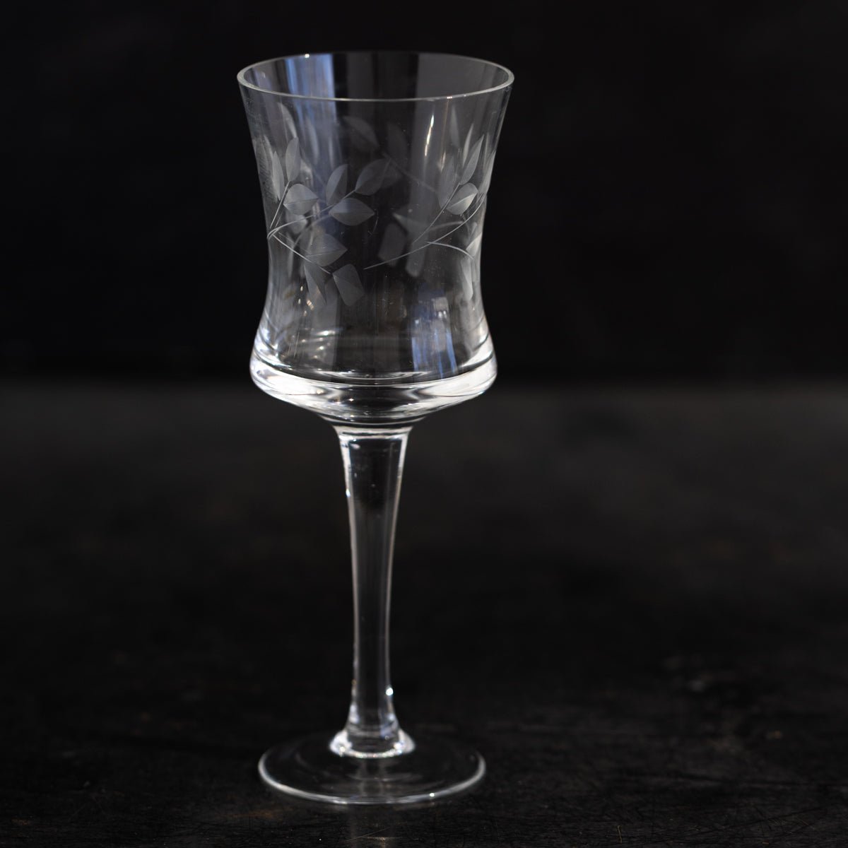 Engraved Aperitif Glass Set of 4 - elsie green - the french kitchen