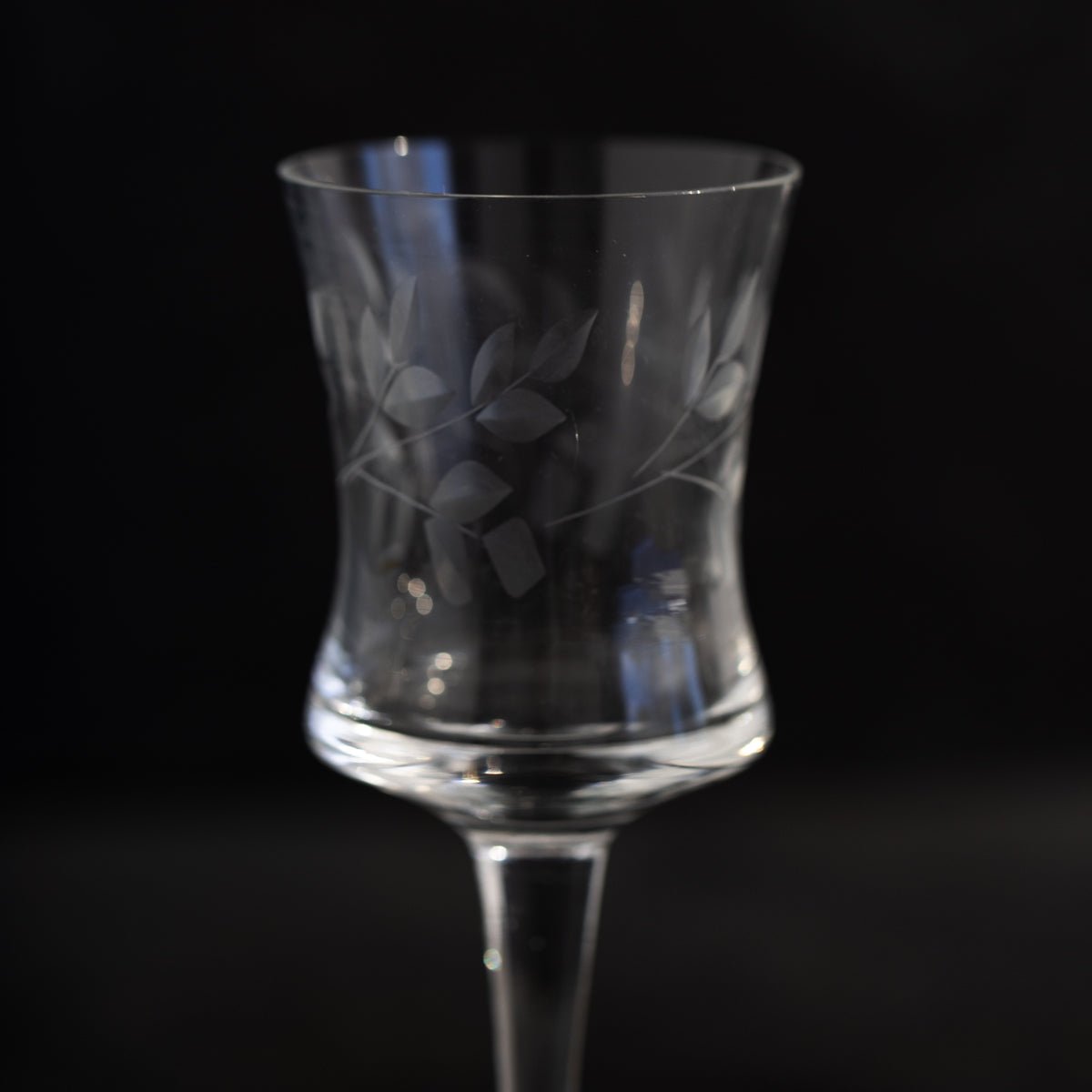 Engraved Aperitif Glass Set of 4 - elsie green - the french kitchen
