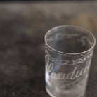 Engraved Blown Glass Tumbler | Clauduis 1909 - elsie green - the french kitchen