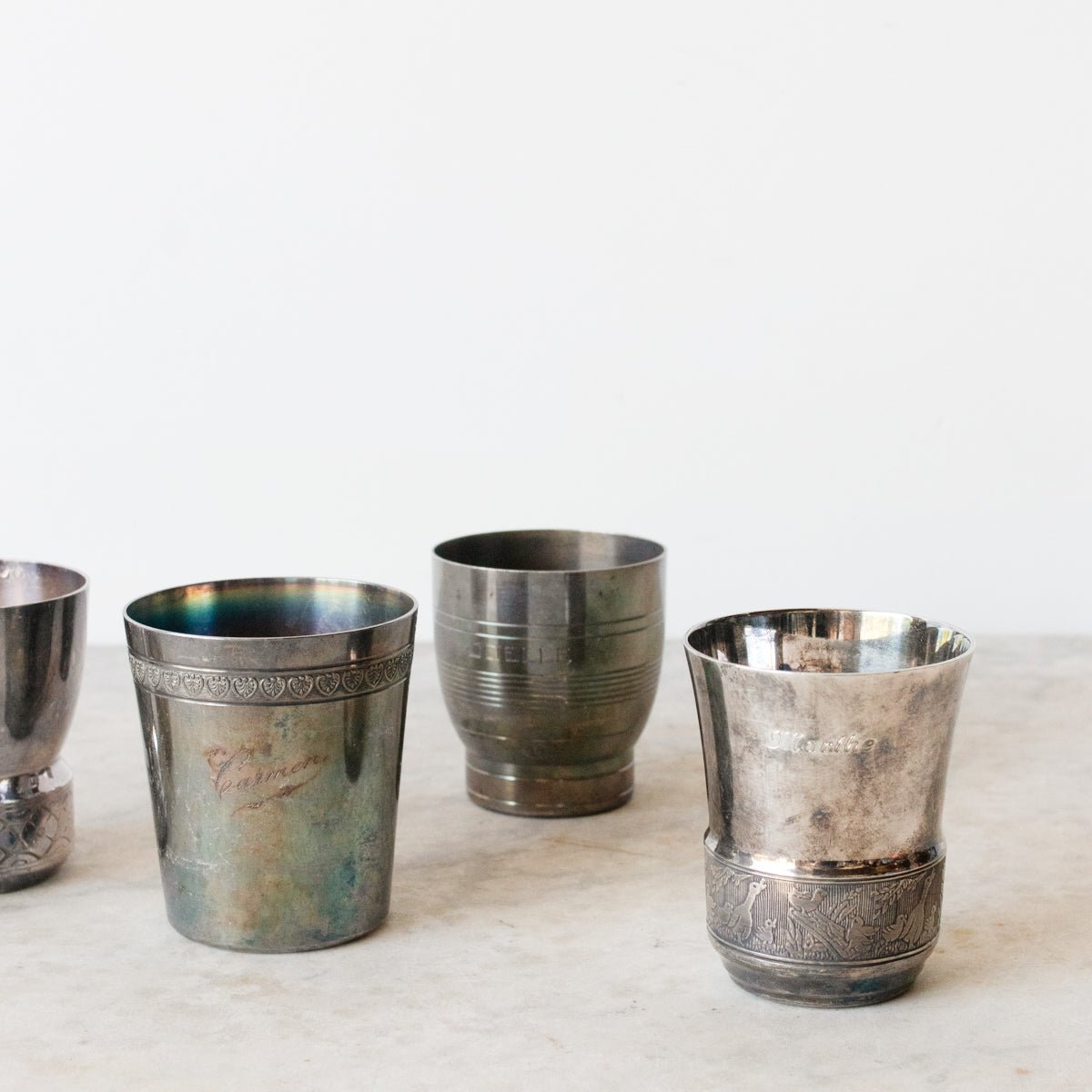 Engraved Christening Cup Set Of 5 - elsie green - The French Kitchen
