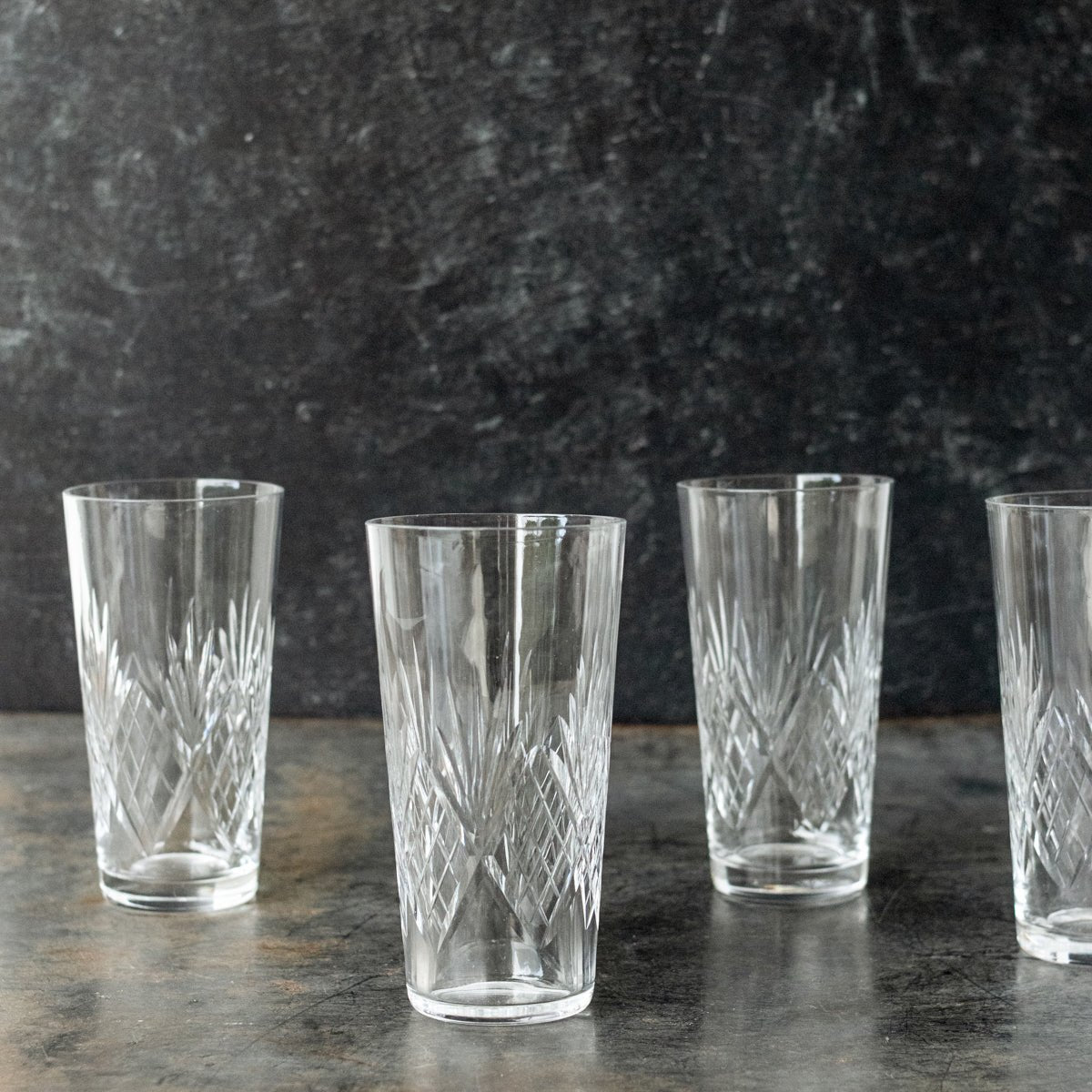 Engraved Crystal Tumbler Set of 4 - elsie green - the french kitchen