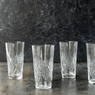 Engraved Crystal Tumbler Set of 4 - elsie green - the french kitchen