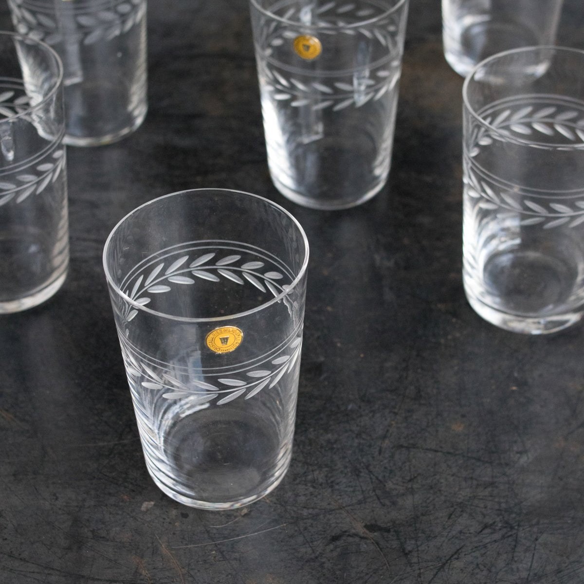 Engraved Crystal Tumbler Set Of 6 - elsie green - The French Kitchen