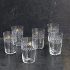 Engraved Crystal Tumbler Set Of 6 - elsie green - The French Kitchen