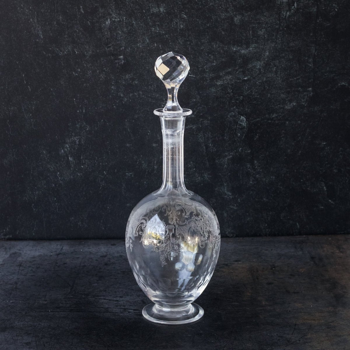 Engraved Glass Decanter - elsie green - the french kitchen