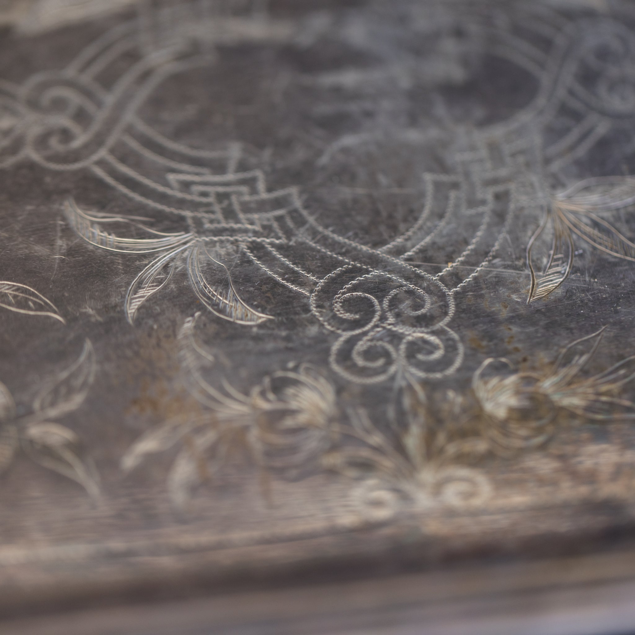 Engraved Hotel Silver Tray - elsie green - the french kitchen