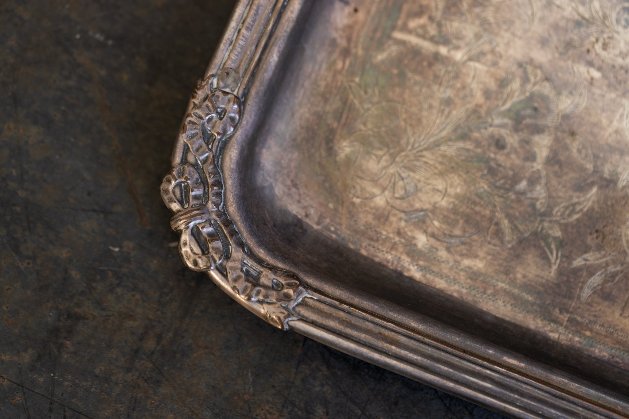 Engraved Hotel Silver Tray - elsie green - the french kitchen