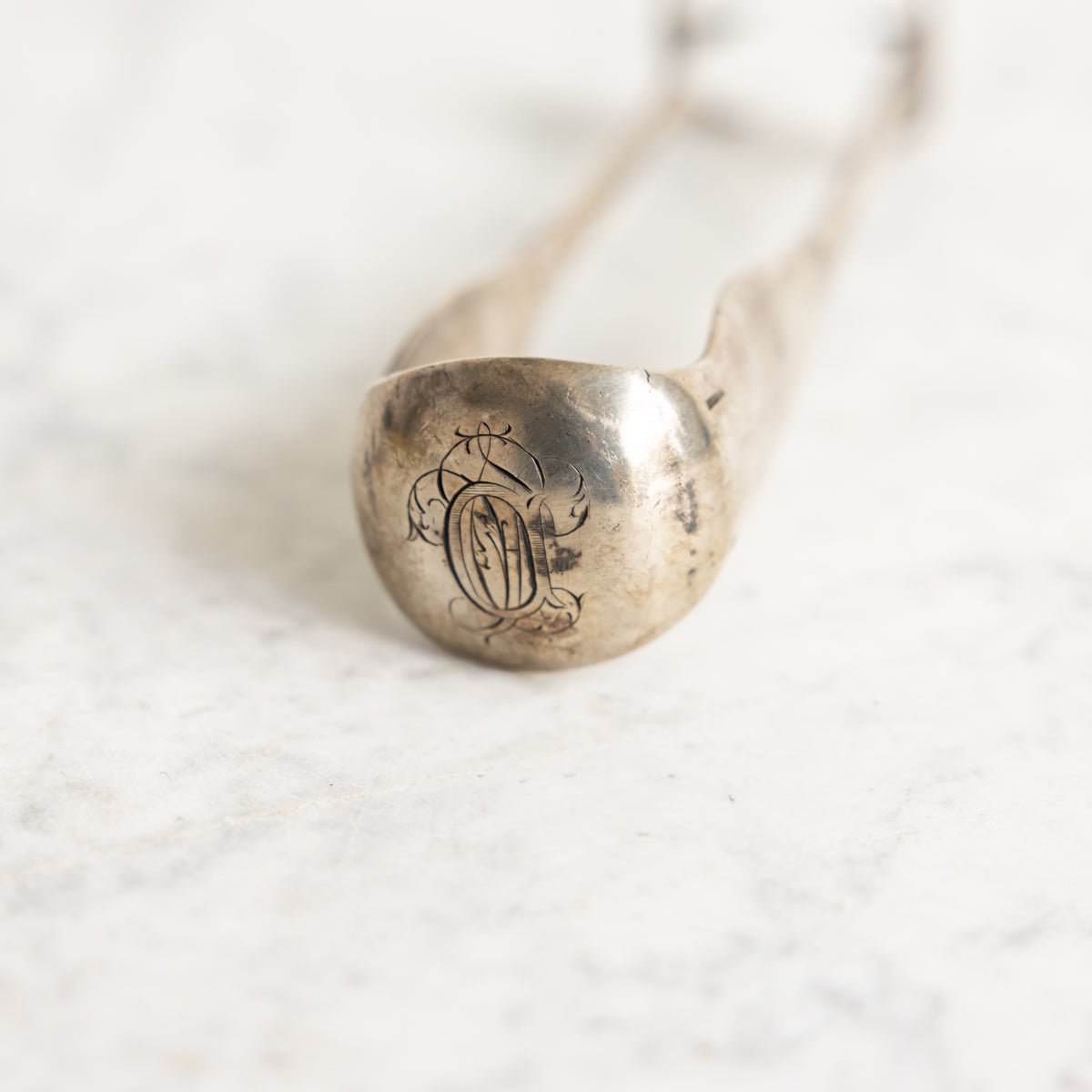 Engraved Silver Ice Tongs - elsie green - the french kitchen