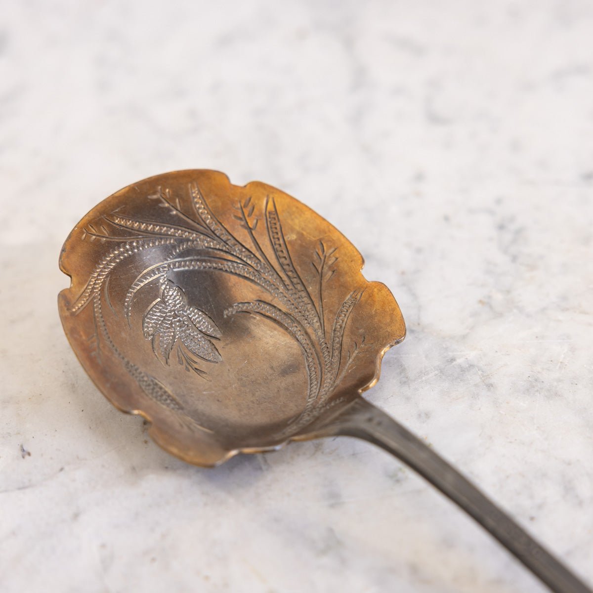Engraved Silver Serving Spoon - elsie green - the french kitchen