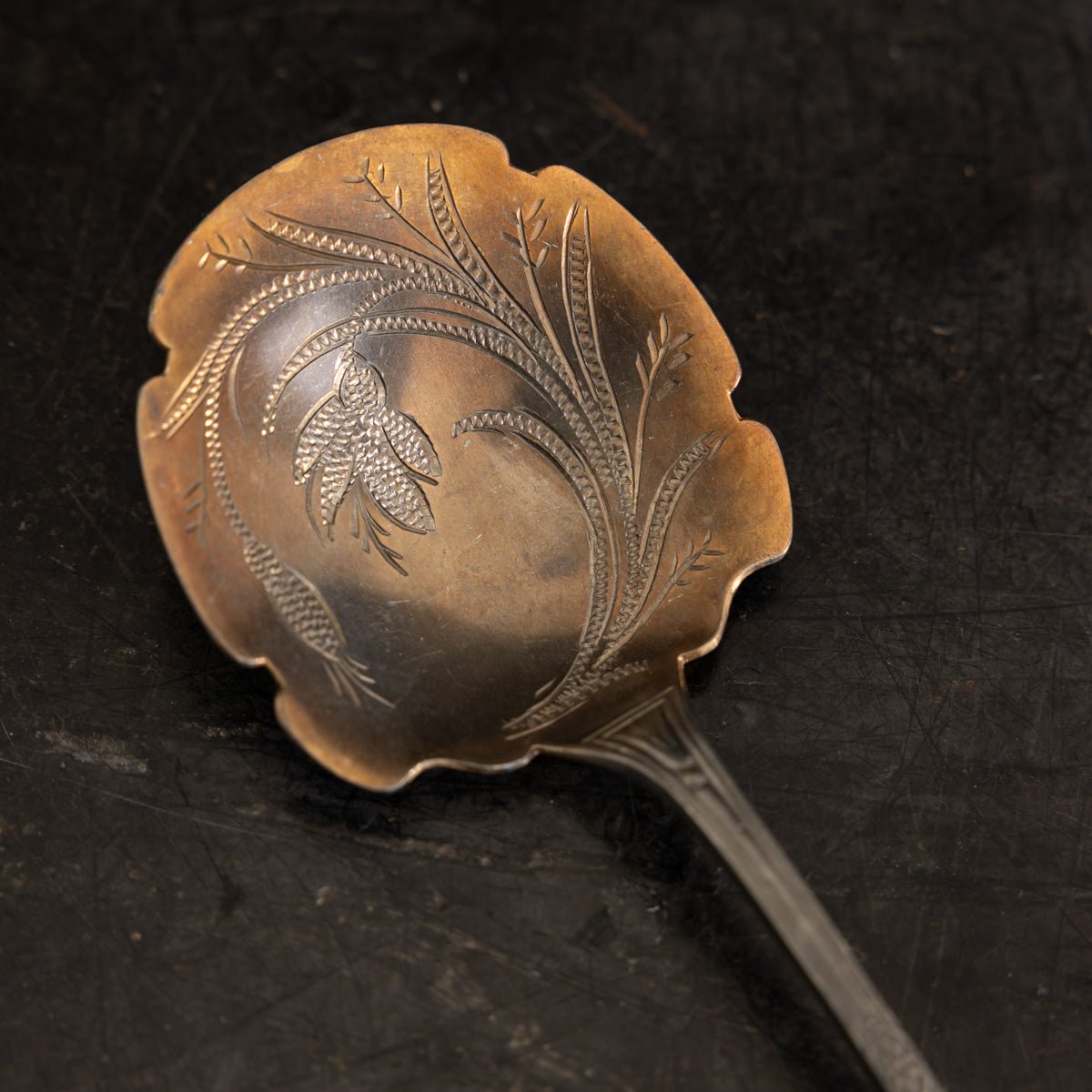 Engraved Silver Serving Spoon - elsie green - the french kitchen