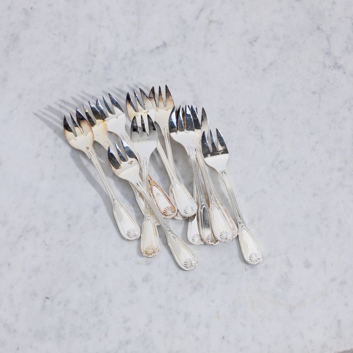 Ercuis Seafood Fork Set of 12 - elsie green - the french kitchen