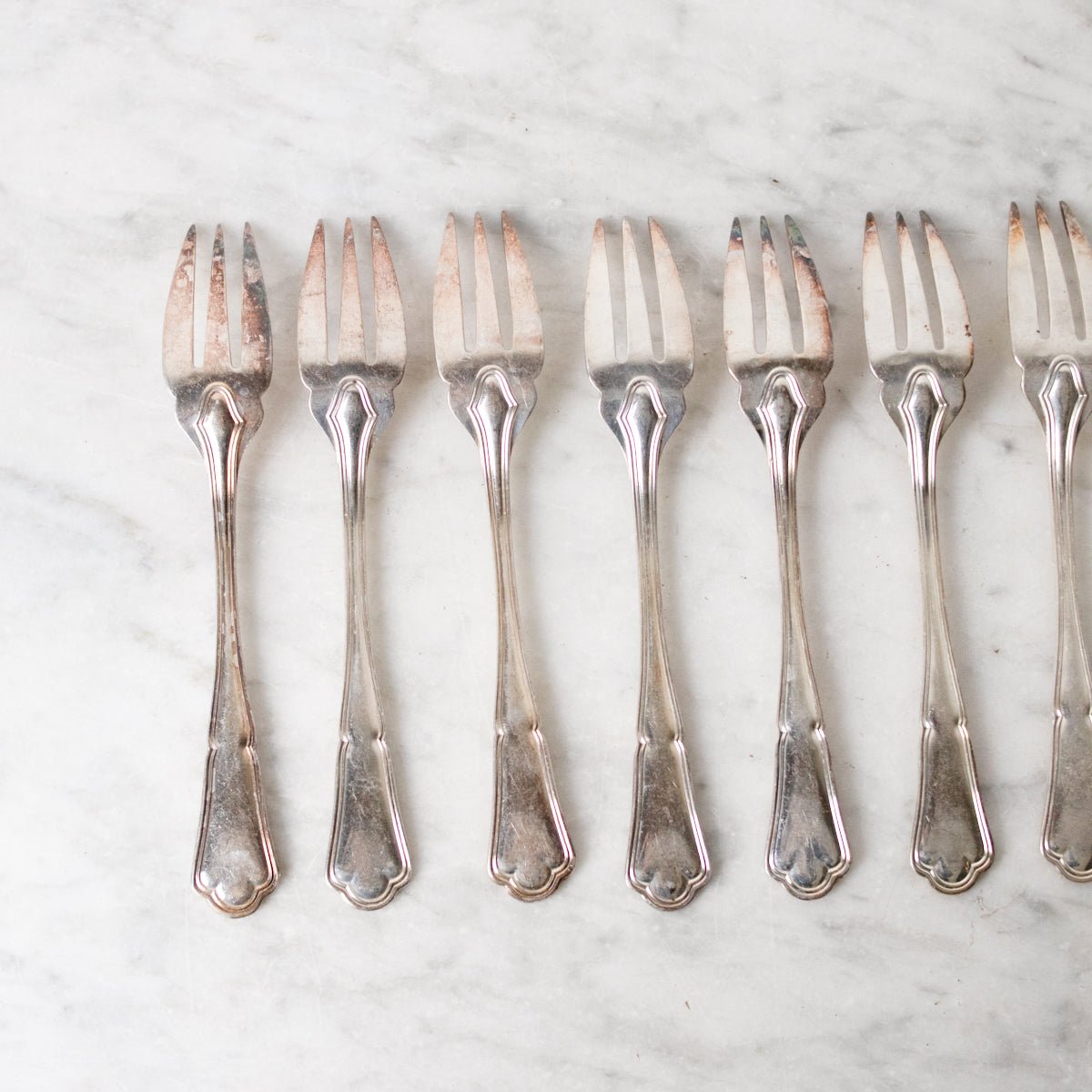 Ercuis Seafood Fork Set of 9 - elsie green - the french kitchen