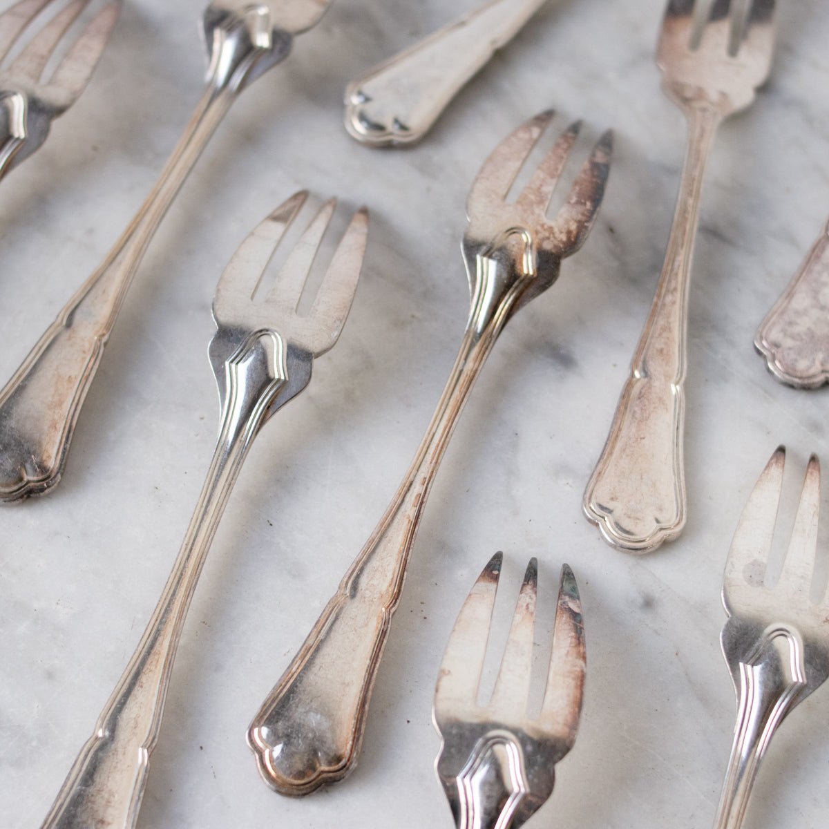 Ercuis Seafood Fork Set of 9 - elsie green - the french kitchen