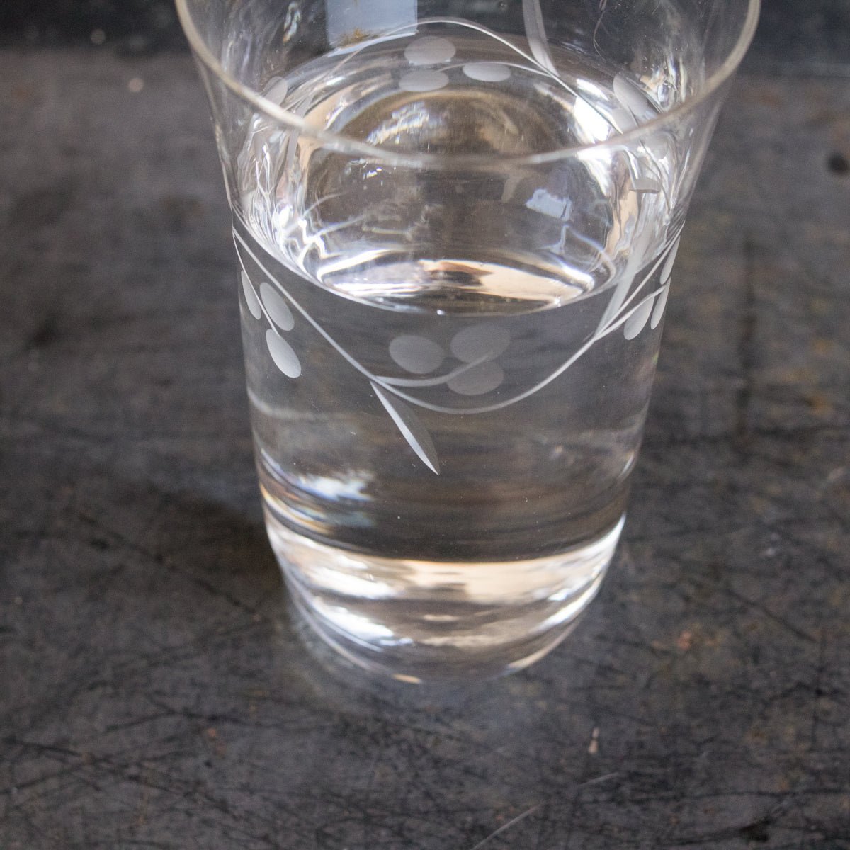 Etched Blown Glass Tumbler Set Of 6 - elsie green - The French Kitchen
