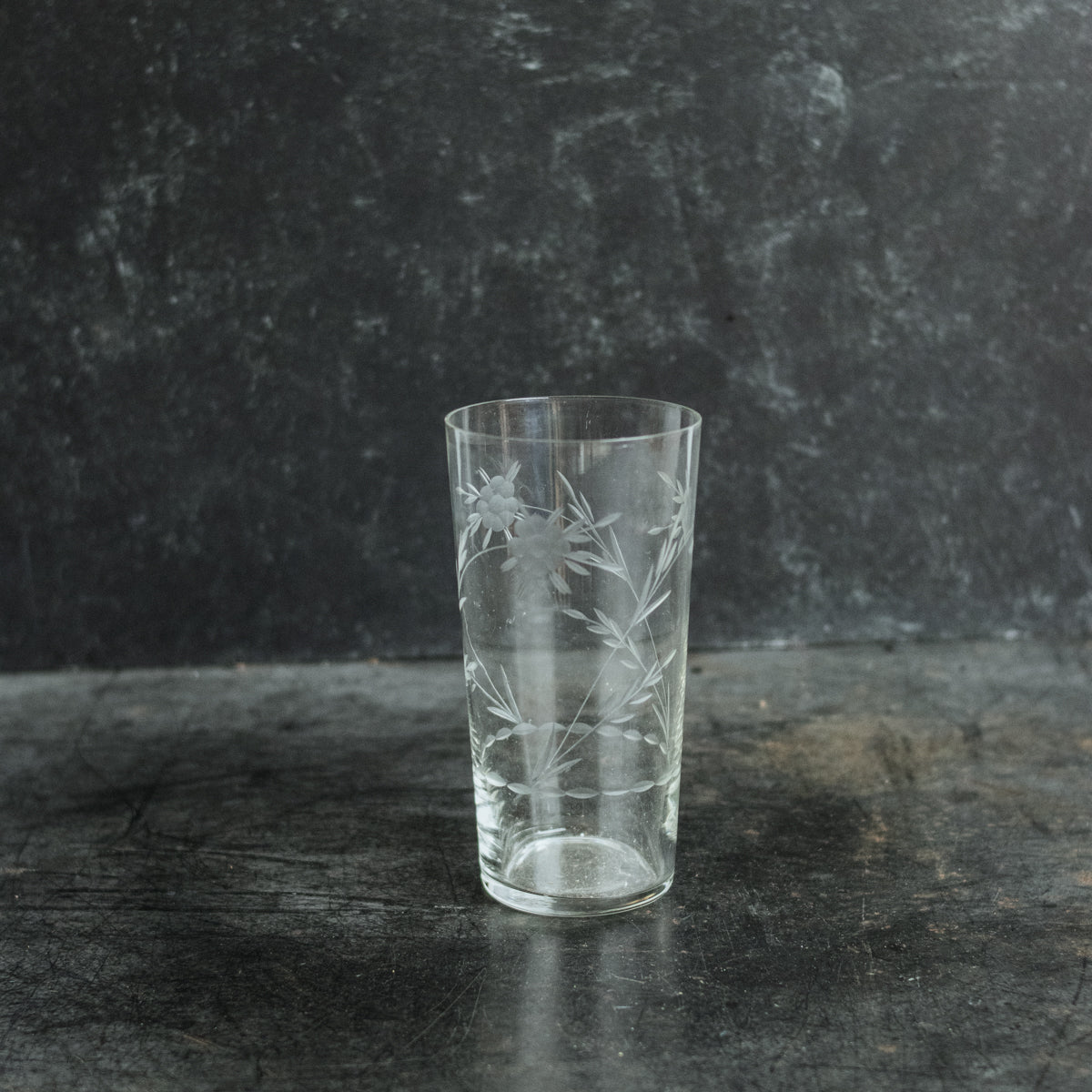 Etched Blown Glass Tumbler - elsie green - The French Kitchen