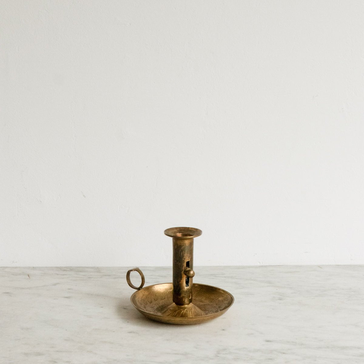 Etched Brass Chamber Candlestick - elsie green - decor